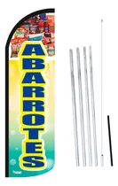 Comprar Bandera Publicitaria 4m Abarrotes Completa Con Asta
