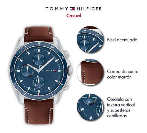 Imagen 4 de 5 de Reloj Tommy Hilfiger Caballero Color Marrón 1791837 - S007