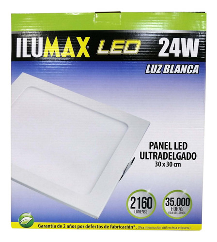 Panel Plano Led 24w Luz Blanca 30x30cm