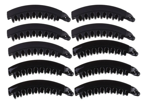 Garfos De Cabelo Coreanos Banana Clip, Pacote Com 10