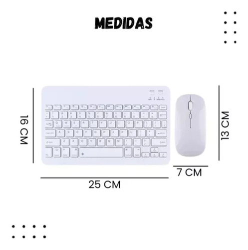 Teclado Sem Fio Laranja & Branco - Conectividade Bluetooth