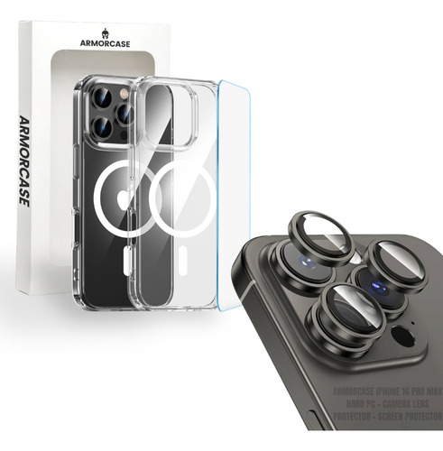 Qw Funda Para iPhone 16 Pro Max Magsafe Protector Camara Armor