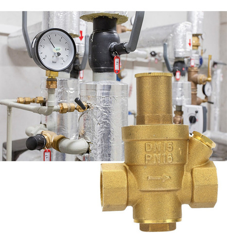 Regulador Reductor De Presión De Agua Ajustable De Latón 1pc
