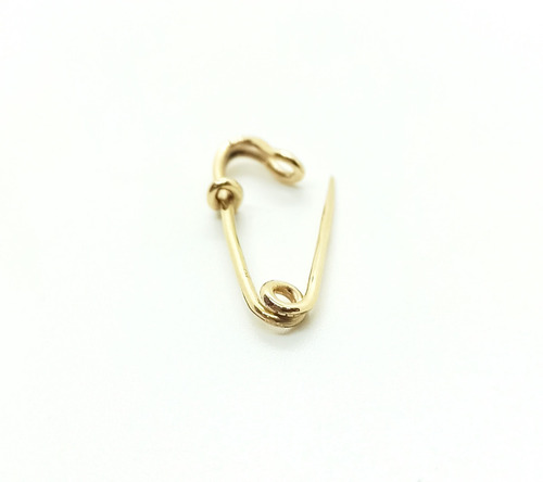 Alfiler De Gancho Prendedor Oro 18k Bautismo Niños Bebés Color Dorado