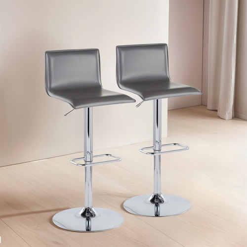 Lumisource Mara Taburete De Bar Ajustable Tapizado Taburetes