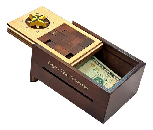 Navegación Enigma Caja Secreta Puzzle Dinero Y Tarjeta Re...