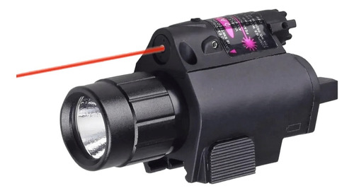 Linterna Tactica Led Con Laser Punto Rojo 20mm Mlt3