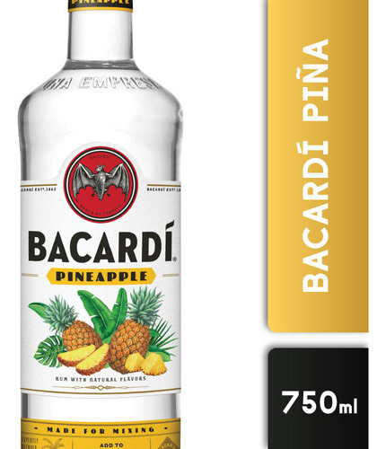 Ron Bacardi Pineapple 750cc 1 Unidad