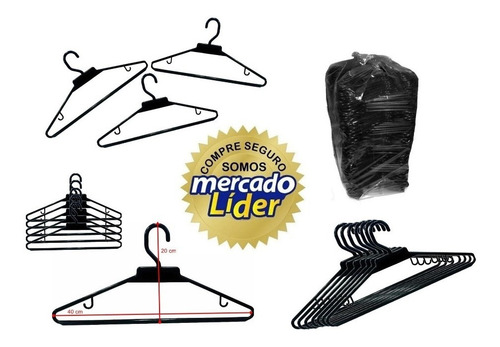 Ganchos Para Closet Paquete Por 50 Unidades - Envío Gratis
