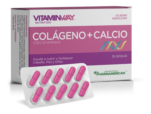 Vitaminas Colageno + Calcio Fortalece Piel Cabello Uñas X30