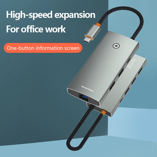 Hub Usb C Adaptador Hdmi 2.0 Usb 3.0 Pd Lan 1000mbps