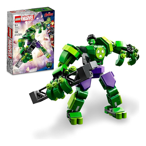 Lego Marvel Hulk Mech Armor 76241, Juego De Figuras De Acció