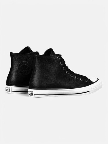 Converse Botitas Cuero Negras Chuck Taylor Hi Leather 37