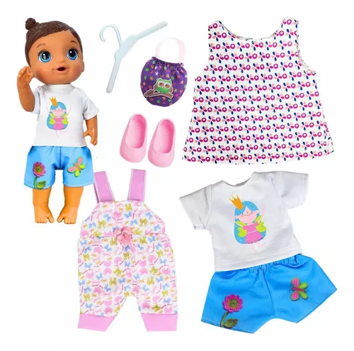 Roupinhas De Boneca Baby Alive - Kit Com 4 Peças