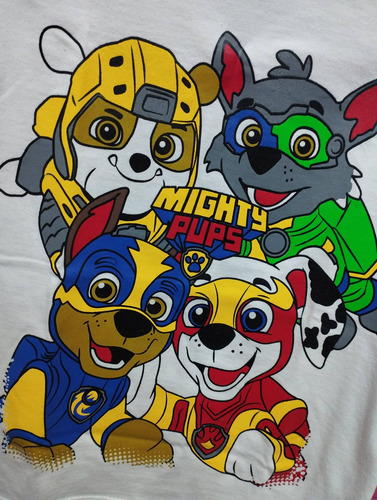 Imagen 4 de 5 de Franela Paw Patrol Niño Full Color Algodón Leer Descripción