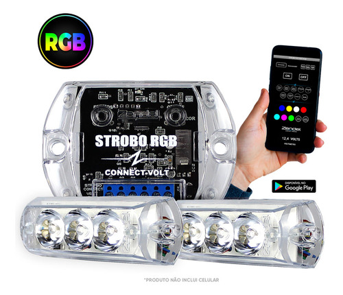 Zendel Strobo Rgb Connect-volt-par Led Rgb Bluetooth