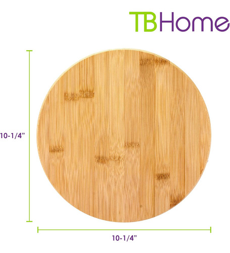 Tb Home - Base Giratoria Lazy Susan De Bambú