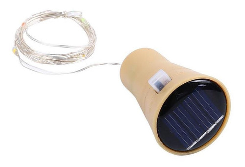 Tapón Solar Para Botella De Vino, 12 Luces De Cadena