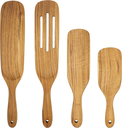 Spurtles - Juego De 4 Utensilios De Cocina Naturales Para Co