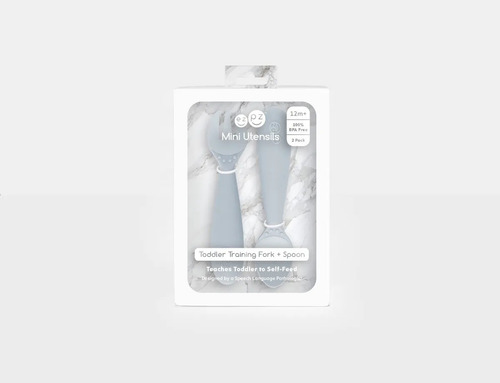 Cubiertos Silicona Bebes Tenedor Cuchara Mini Utensils Ezpz