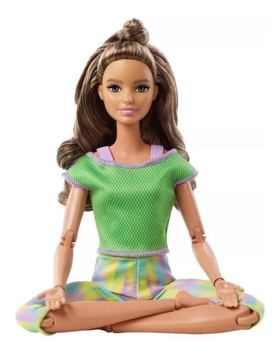 Imagem 1 de 10 de Barbie Feita Para Mexer Morena Roupa Verde Ms