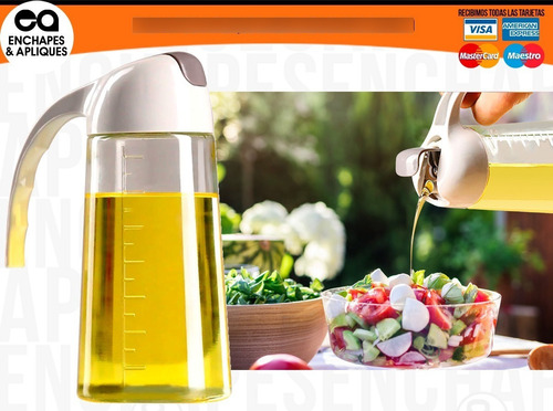 Imagen 1 de 5 de Dispensador Aceite Cocina Botella Con Dosificador 630ml