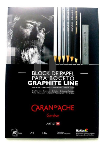 Block De Dibujo 140g  A4 Caran D'ache Artist 30 Hojas