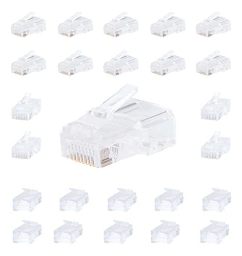 Conector Utp Rj-45 Cat6 Conector Lan Ethernet (50/100/2)