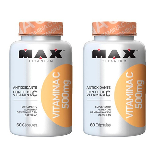 Vitamina C 500mg - 2x 60 Cápsulas - Max Titanium