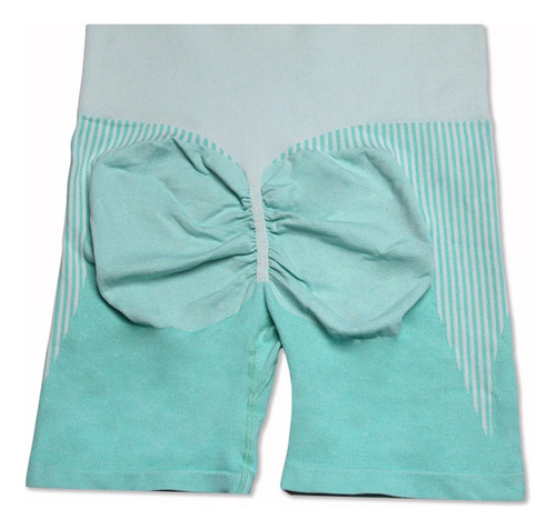 Conjunto Deportivo / Short Levanta Gluteos + Top / Gym Turquesa Unitalla
