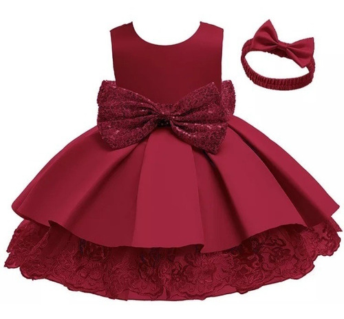 Vestido Princesa Niña Rojo Fiesta Bautizo Navidad Disfraz