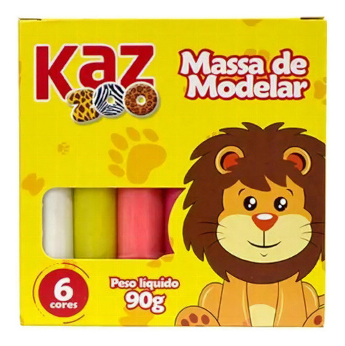 Massa Massinha De Modelar Kazzoo 12 E 6 Cores Sortidas - Kaz
