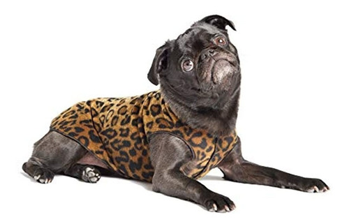 Suéter Elástico De Lana Para Perro Talla 18 Diseño Leopardo