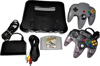 Nintendo 64 Standard Negro 2 Controles - Mario Kart -