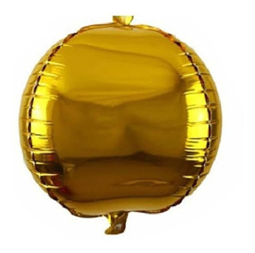 Balão Metalizado Redondo Orbz 24 Polegadas - 60cm Cor Dourado
