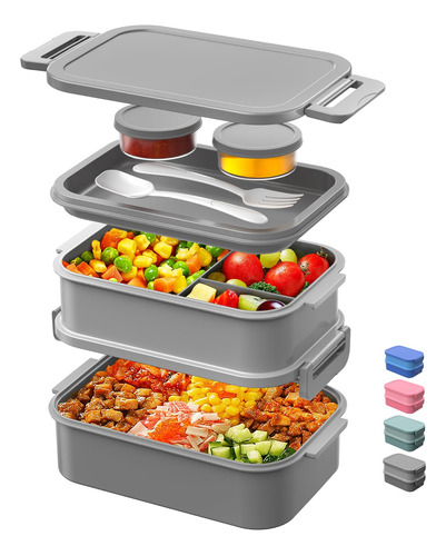 Dacool Lonchera Bento Para Adultos, Caja De Almuerzo Apilabl