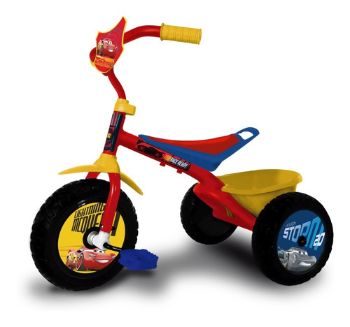 Triciclo Metalico Niños Mid Cars Disney Infantil- Del Tomate