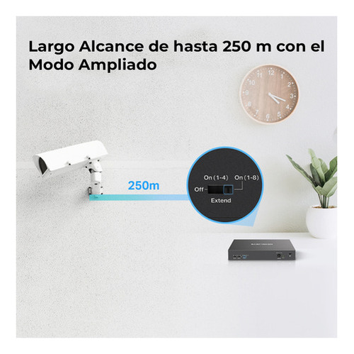 Switch Poe Mercusys Ms110p 10 Puertos / 8 Poe 65w 100mbps