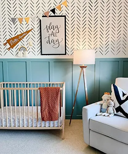 Plantilla De Pared Stencilit Herringbone Simple Duo Para Pin