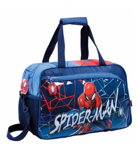 Spiderman bolso web celeste Wabro