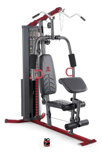 Gimnasio Marcy Bicep Pecho Pierna Multiestacion Gym Mwm-7119 Color de la estructura Rojo Color del tapizado Negro