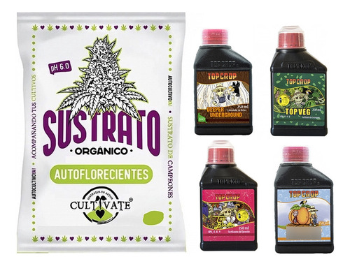 Sustrato Cultivate Auto 80lt Top Under Veg Bloom Bud 250ml