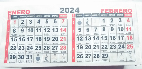 Tacos Calendarios Bi-mensual ( 27 X 12.5 Cm) -  200 Unidades