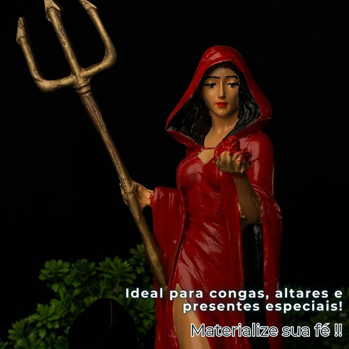 Pomba Gira Capuz (R) (V) 25 cm - Resina - Umbanda Candomble