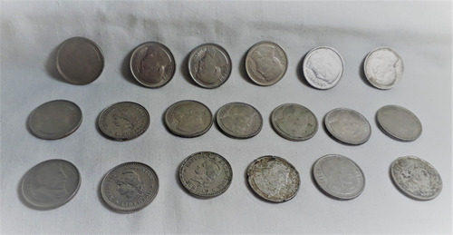 Lote 19 Monedas De Argentina De 10 Centavos Decada Del 50 