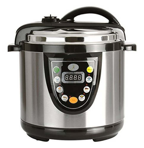 Berghoff Olla De Presión Eléctrica, 6.3 Qt, Negro / Plata