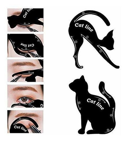 Cepillos De Cejas - Garden Of Arts Cat Eyeliner Stencil, Pla