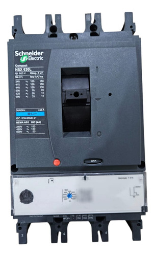 Disjuntor Nsx630l Mic 1.3m 3p 500a C63l31m500 - Schneider