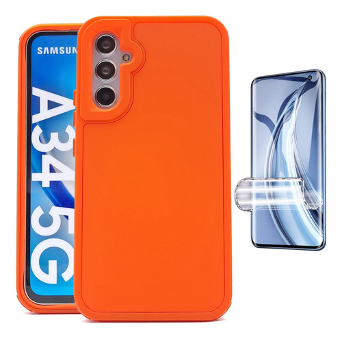 Funda + Mica Para Samsung A34 5g Case Protector Super Grueso