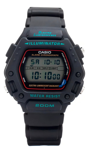 Reloj Casio Dw 290 1v Uso Rudo Cronometro Sumergible 200 M
